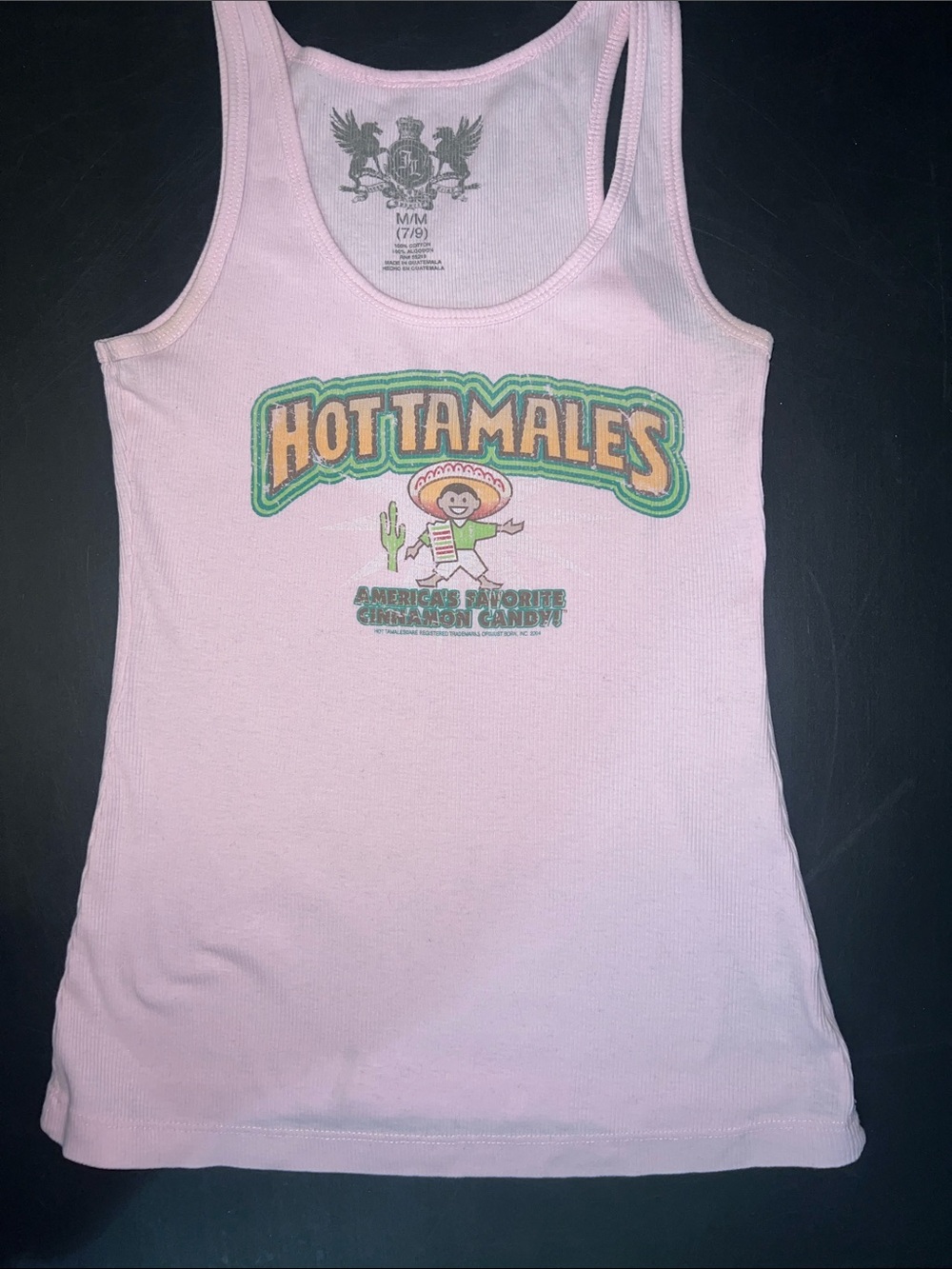 Hot Tamales Pink Graphic Tank Top - Logo Front